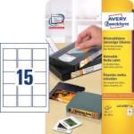  Avery Zweckform No. L4747REV-25 univerzális 59 x 50 mm méretű visszaszedhető, fehér öntapadó etikett címke A4-es íven - 375 címke / csomag - 25 ív / csomag (Avery L4747REV-25)
