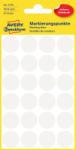  Avery Zweckform No. 3170 fehér színű, 18 mm átmérőjű, öntapadó jelölő címke (jelölő pötty, jelölő pont) permanens ragasztóval - kiszerelés: 96 címke / csomag, 4 ív / csomag