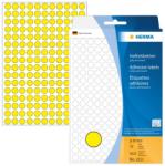  Herma No. 2211 sárga színű, 8 mm átmérőjű öntapadó jelölő címke (jelölő pötty, jelölő pont) - 5632 címke / csomag - 32 ív / csomag (Herma 2211)