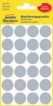  Avery Zweckform No. 3171 szürke színű, 18 mm átmérőjű, öntapadó jelölő címke (jelölő pötty, jelölő pont) permanens ragasztóval - kiszerelés: 96 címke / csomag, 4 ív / csomag