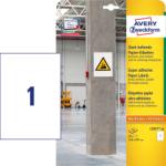  Avery Zweckform No. L7877-20 univerzális 210 x 297 mm méretű, fehér öntapadó etikett címke extra erős ragasztóval A4-es íven - 20 címke / csomag - 20 ív / csomag (Avery L7877-20)