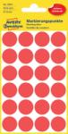  Avery Zweckform No. 3004 piros színű, 18 mm átmérőjű, öntapadó jelölő címke (jelölő pötty, jelölő pont) permanens ragasztóval - kiszerelés: 96 címke / csomag, 4 ív / csomag