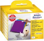  Avery Zweckform No. AS0722540 fehér színű 32 x 57 mm méretű, nyomtatható öntapadós tekercses etikett címke, visszaszedhető ragasztóval - kiszerelés: 1000 címke / tekercs, 1 tekercs / doboz