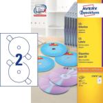  Avery Zweckform No. L7676-100 univerzális 117 mm átmérőjű, fehér öntapadó CD címke A4-es íven - 200 címke / doboz - 100 ív / doboz (Avery L7676-100)