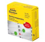  Avery Zweckform No. 3855 zöld színű, 19 mm átmérőjű, tekercses öntapadós jelölő címke adagoló dobozban - doboz tartalma: 1 tekercs, 250 darab címke