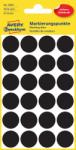  Avery Zweckform No. 3003 fekete színű, 18 mm átmérőjű, öntapadó jelölő címke (jelölő pötty, jelölő pont) permanens ragasztóval - kiszerelés: 96 címke / csomag, 4 ív / csomag