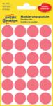  Avery Zweckform No. 3172 neon piros színű, 18 mm átmérőjű, öntapadó jelölő címke (jelölő pötty, jelölő pont) permanens ragasztóval - kiszerelés: 96 címke / csomag, 4 ív / csomag