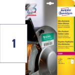 Avery-Zweckform No. L7917-10 fehér színű 210 x 297 mm méretű, lézernyomtatóval nyomtatható, ultra ellenálló öntapadós etikett címke, erős, tartós ragasztóval A4-es íven - kiszerelés: 10 címke / 10 ív