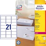  Avery Zweckform No. L7160-40 fehér színű 63, 5 x 38, 1 mm méretű, lézernyomtatóval nyomtatható, öntapadós etikett címke, permanens ragasztóval A4-es íven - kiszerelés: 840 címke / 40 ív