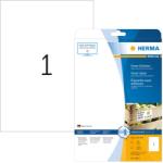  Herma No. 10911 fehér színű 210 x 297 mm méretű, univerzálisan nyomtatható, öntapadós etikett címke, 2-szer erősebben tapadó ragasztóval A4-es íven - kiszerelés: 25 címke / 25 ív