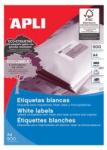 APLI No. 01777 fehér színű 52, 5 x 21, 2 mm méretű, univerzálisan nyomtatható, öntapadós etikett címke, permanens ragasztóval A4-es íven - kiszerelés: 28000 címke / 500 ív (LCA1777)