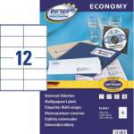 Avery-Zweckform europe100 No. ELA021 fehér színű 105 x 48 mm méretű, univerzálisan nyomtatható, öntapadós etikett címke, permanens ragasztóval A4-es íven - kiszerelés: 1200 címke / 100 ív