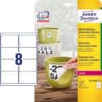 Avery-Zweckform No. L4715REV-20 fehér színű 99, 1 x 67, 7 mm méretű, lézernyomtatóval nyomtatható, öntapadós időjárásálló etikett címke, visszaszedhető ragasztóval A4-es íven - 160 címke / 20 ív