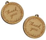  Kerek babérkoszorús biléta egyedi szöveggel kulcstartó lánccal és karikával ellátva 2db-os gravírozott bükkfa kivitelben