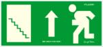  Menekülési irány fel lépcsős fluor utánvilágító tábla matrica