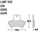 AP RACING fékbetét hátsó POLARIS 500 Scrambler 4x4 -1998 355 AOR