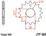 JT Sprockets 565.14 JTF első lánckerék