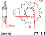 JT Sprockets 1515.14 JTF első lánckerék