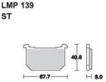 AP RACING fékbetét első KAWASAKI Z 400 T Belt Drive -1983 139 ST