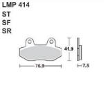 AP RACING fékbetét hátsó HYOSUNG RX 125 SM -2007 414 ST