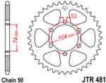 JT Sprockets 481.38 JTR hátsó lánckerék acél