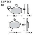 AP RACING fékbetét első KAWASAKI KX 500 C1 D1 1987-1988 202 ST