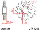 JT Sprockets 1269.16 JTF első lánckerék