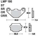 AP RACING fékbetét hátsó KAWASAKI KLE 400 -1991 186 SR