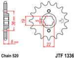 JT Sprockets 1336.12 JTF első lánckerék