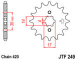 JT Sprockets 249.13 JTF első lánckerék