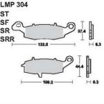 AP RACING fékbetét első KAWASAKI ZR 750 Zephyr Right -1996 304 S