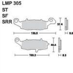 AP RACING fékbetét első SUZUKI GSX 750 FW Left 1998-2002 305 SF