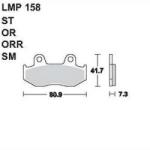 AP RACING fékbetét első HONDA CR 125 RE RF 1984-1985 158 OR