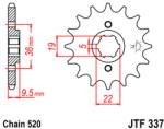 JT Sprockets 337.12 JTF első lánckerék