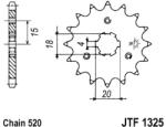 JT Sprockets 1325.12 JTF első lánckerék
