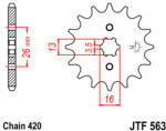 JT Sprockets 563.11 JTF első lánckerék