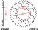 JT Sprockets 819.46 JTR hátsó lánckerék acél
