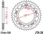 JT Sprockets 28.42 JTA hátsó lánckerék alumínium