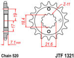 JT Sprockets 1321.12 JTF első lánckerék