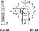 JT Sprockets 506.15 JTF első lánckerék