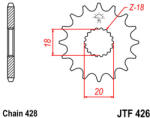 JT Sprockets 426.11 JTF első lánckerék