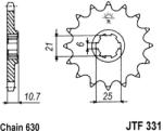 JT Sprockets 331.15 JTF első lánckerék