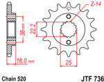 JT Sprockets 736.14 JTF első lánckerék