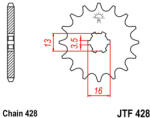 JT Sprockets 428.15 JTF első lánckerék