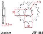 JT Sprockets JTF1184.18 első lánckerék
