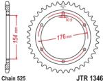 JT Sprockets JTR1346.43 hátsó lánckerék acél
