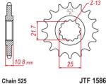 JT Sprockets JTF1586.17RB első lánckerék rezgéscsillapító gumival
