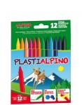  Creioane cerate din plastic, cutie carton, 12 culori/cutie, Plasti ALPINO