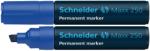 Permanent marker SCHNEIDER Maxx 250, varf tesit 2+7mm - albastru