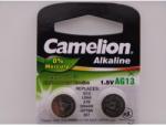 Camelion AG13, baterie ceas 1.5V alcalina, Ag13 G13 LR44 A76 SR44W GP76A 357 blister 10 Baterii de unica folosinta